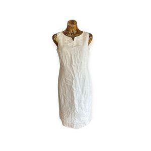 Talbots linen dress sleeveless new Size 8 medium